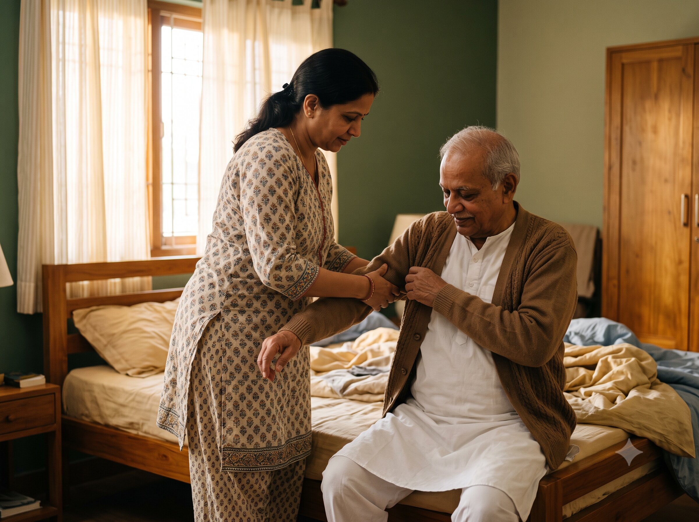 7:00 am at Novara Senior Living: Wake-up, morning medication, and help getting dressed for anyone who wants it