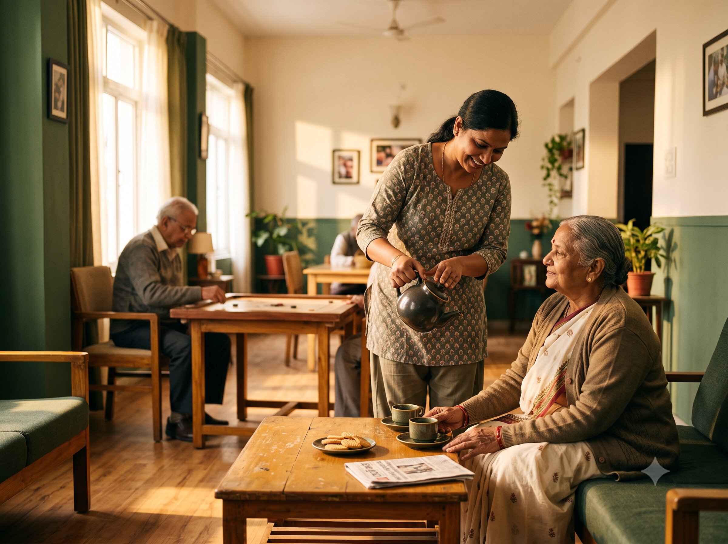 1:00 pm at Novara Senior Living: Lunch, followed by quiet rest time